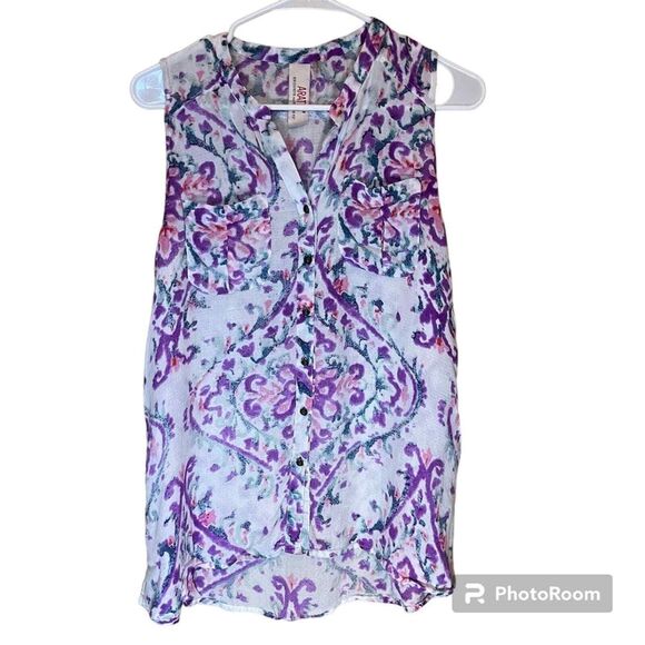Aratta Sleeveless‎ Button Up Viscose Blouse Size M - Picture 1 of 10